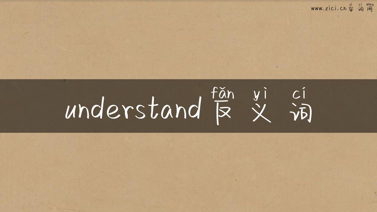 understand反义词