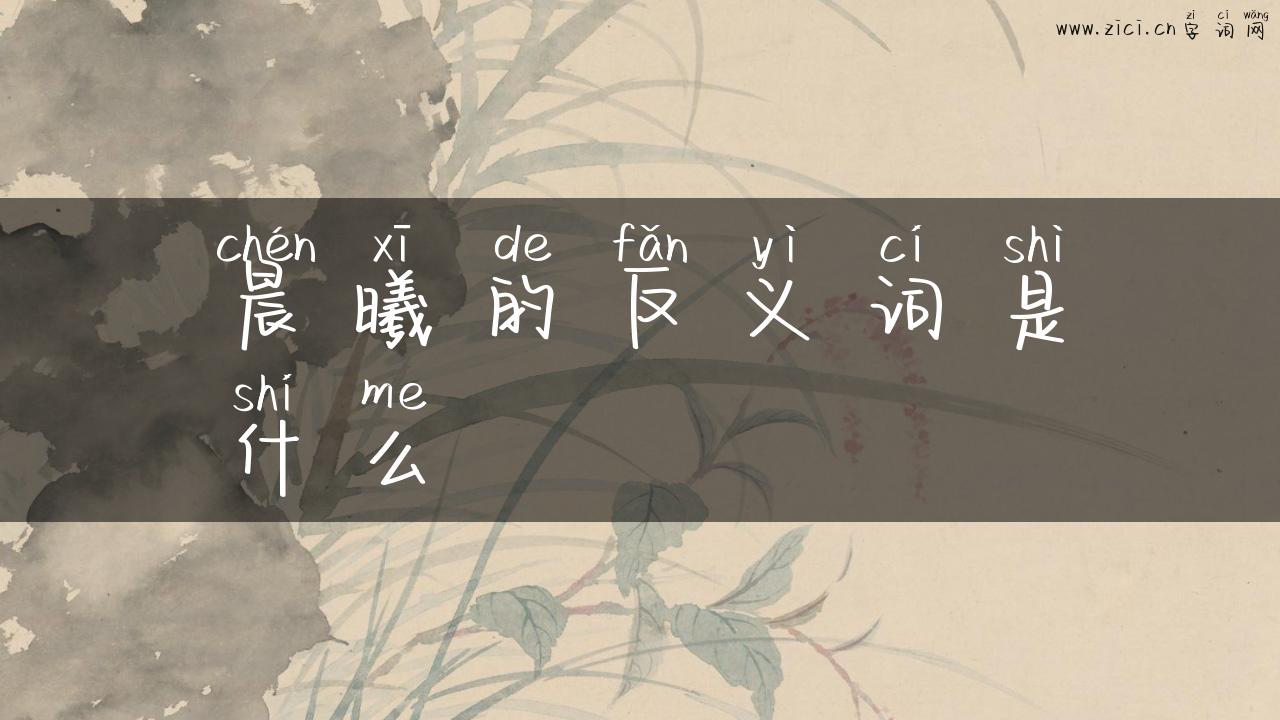 晨曦的反义词是什么