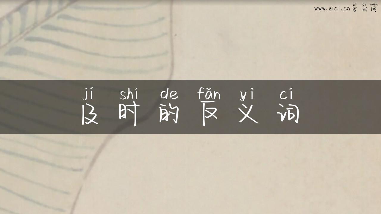 及时的反义词