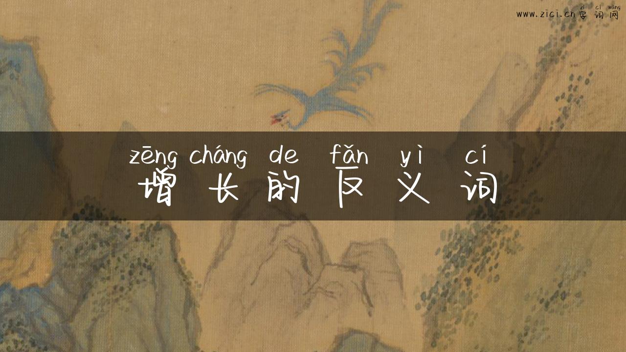 增长的反义词