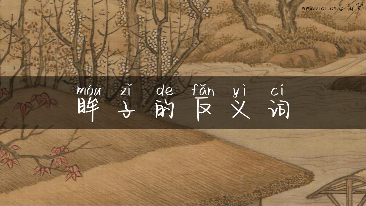 眸子的反义词