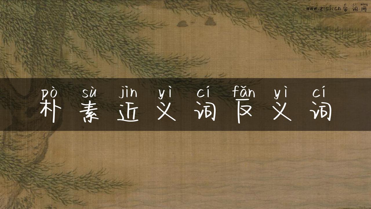 朴素近义词反义词