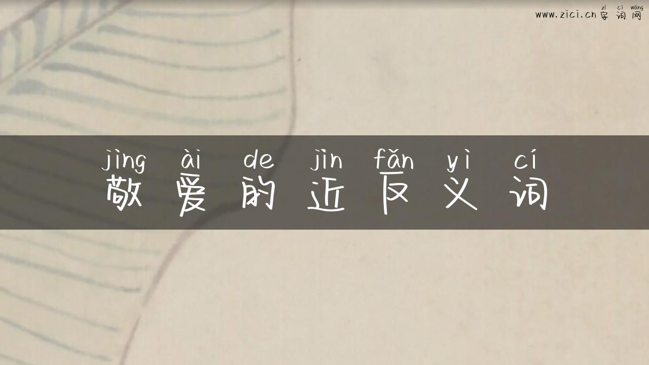 敬爱的近反义词