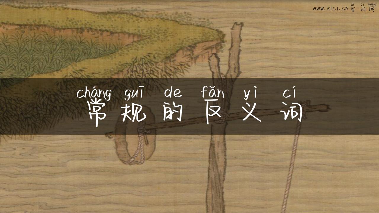 常规的反义词