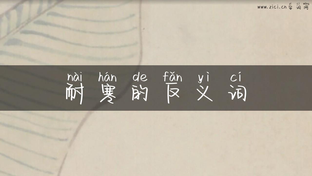 耐寒的反义词