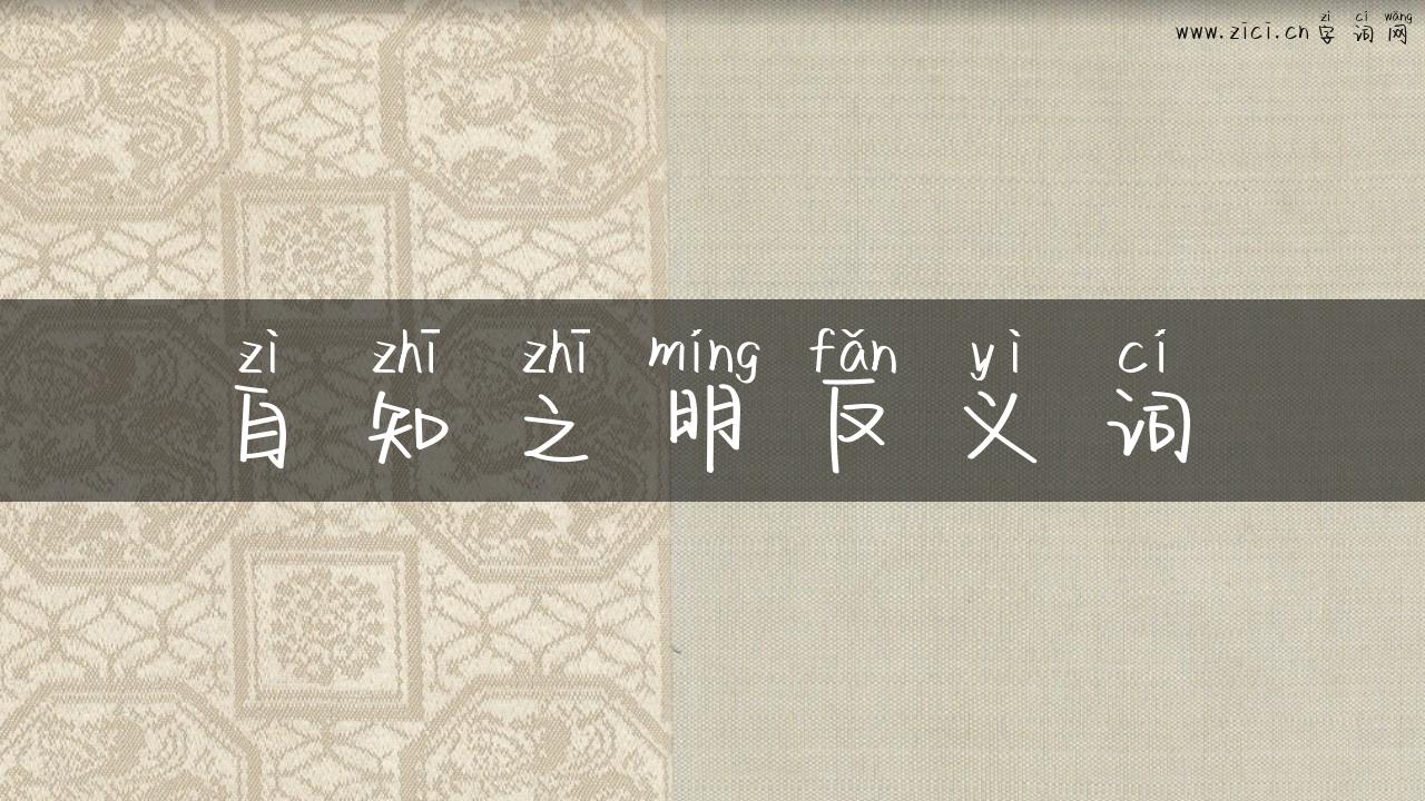 自知之明反义词