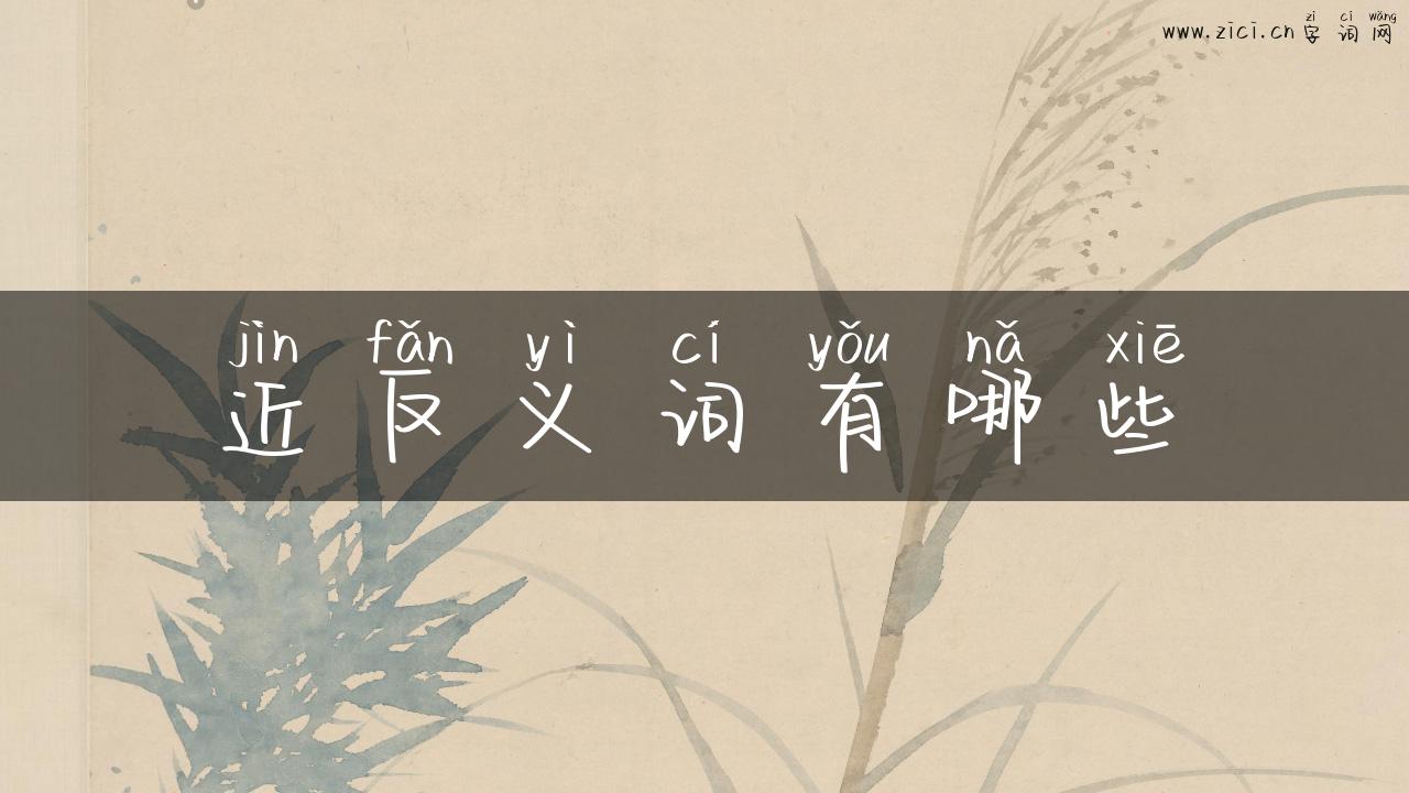 近反义词有哪些