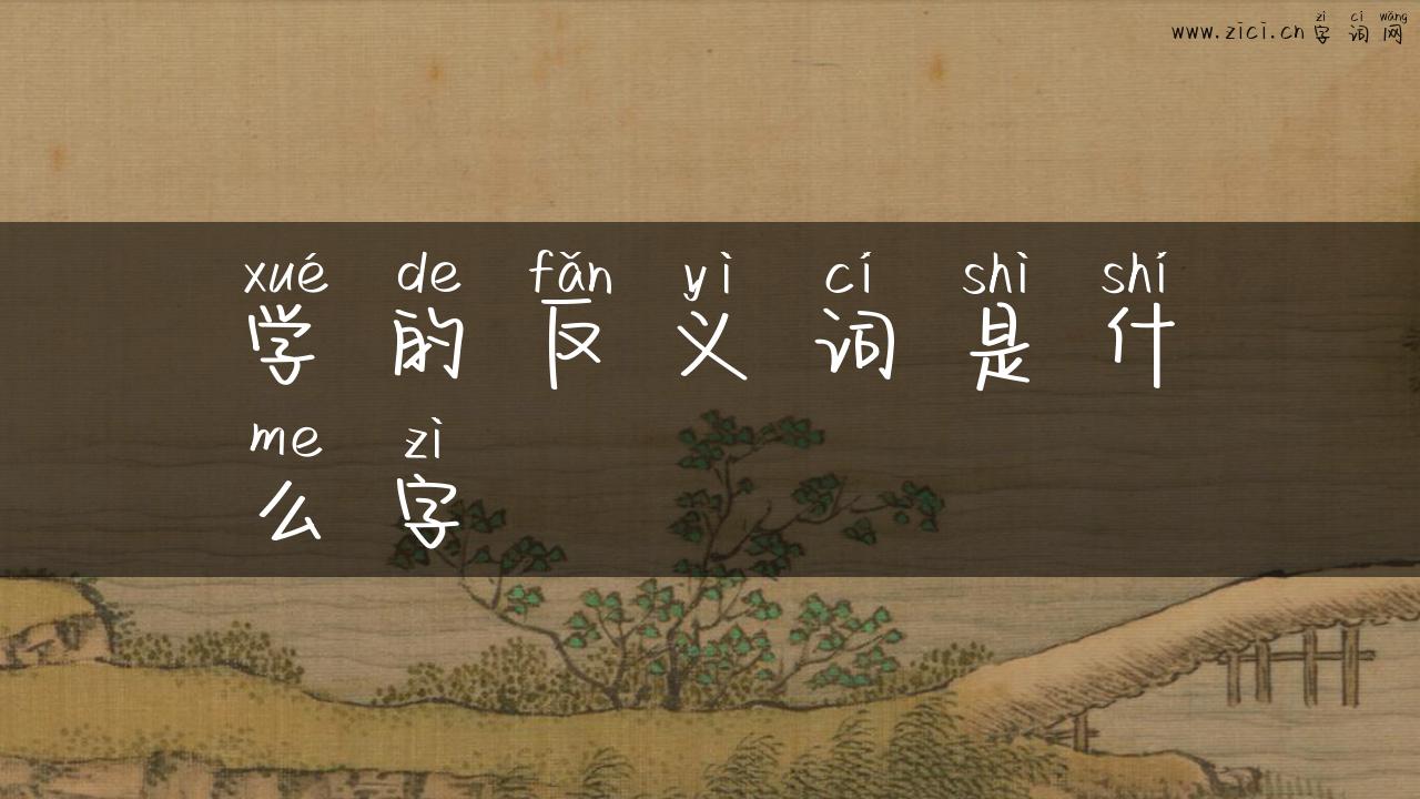 学的反义词是什么字