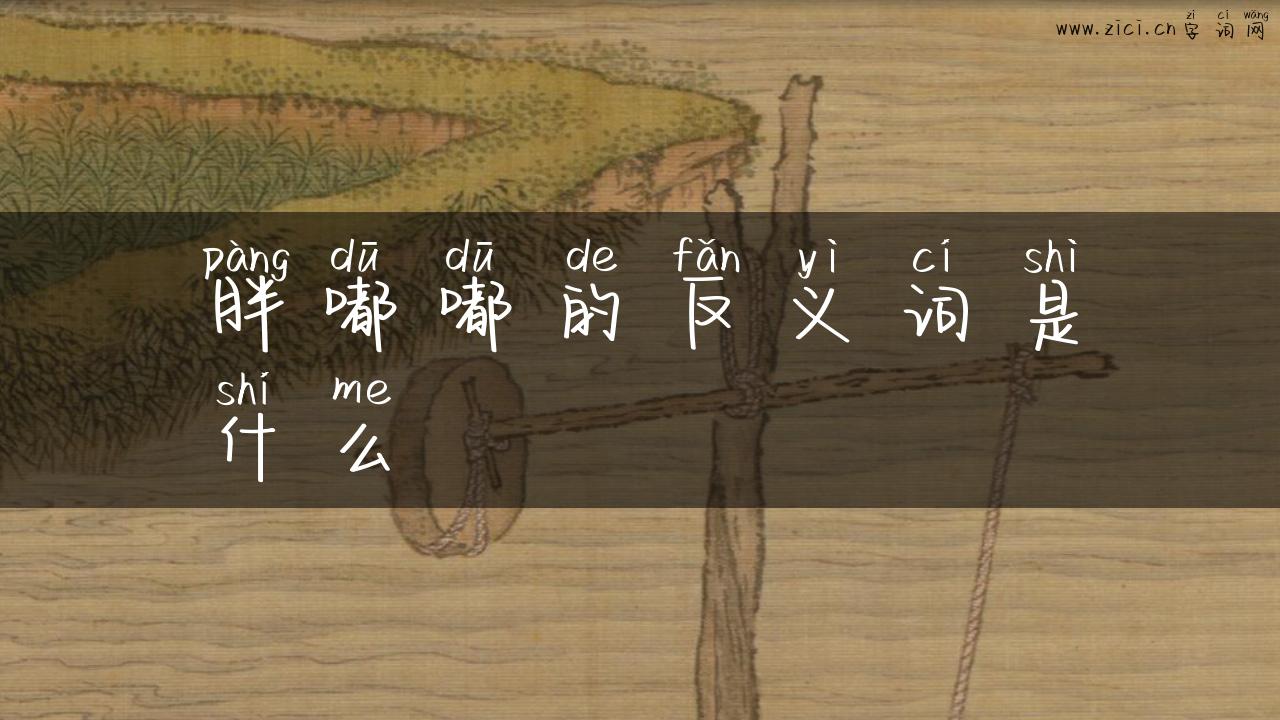 胖嘟嘟的反义词是什么