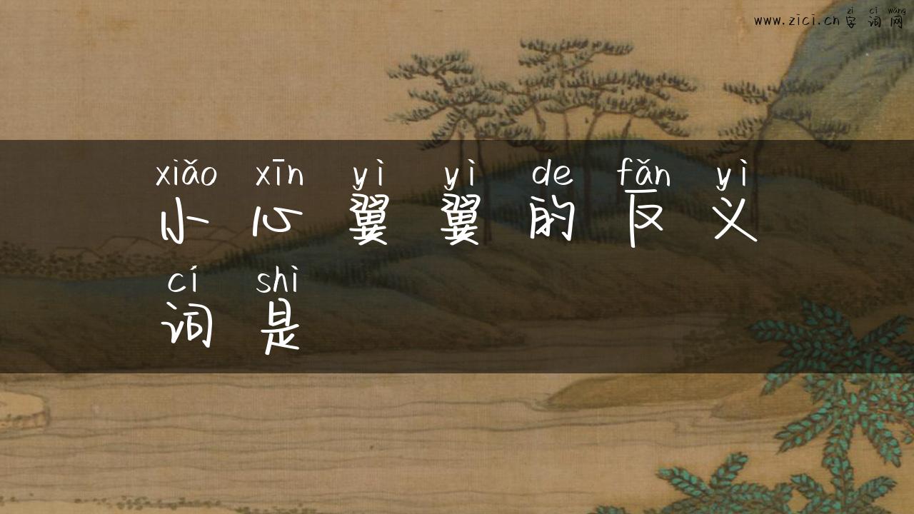 小心翼翼的反义词是