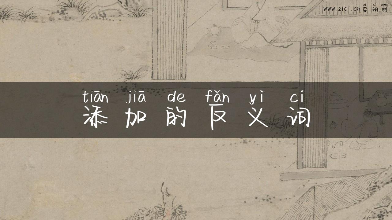 添加的反义词
