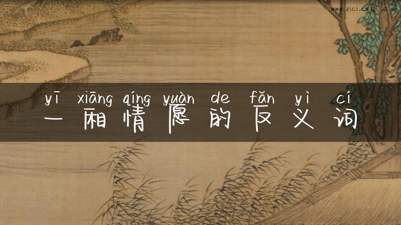 一厢情愿的反义词