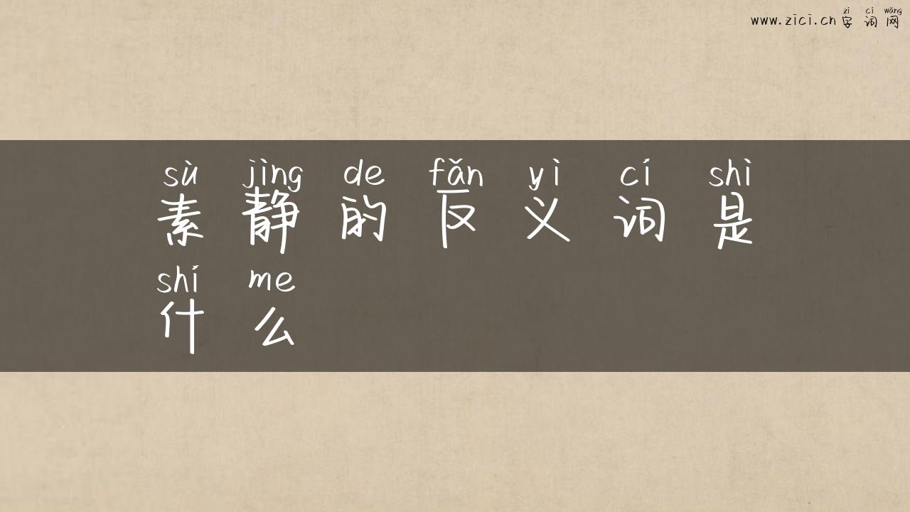 素静的反义词是什么