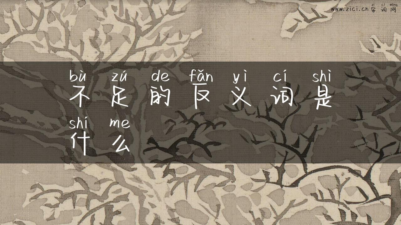不足的反义词是什么