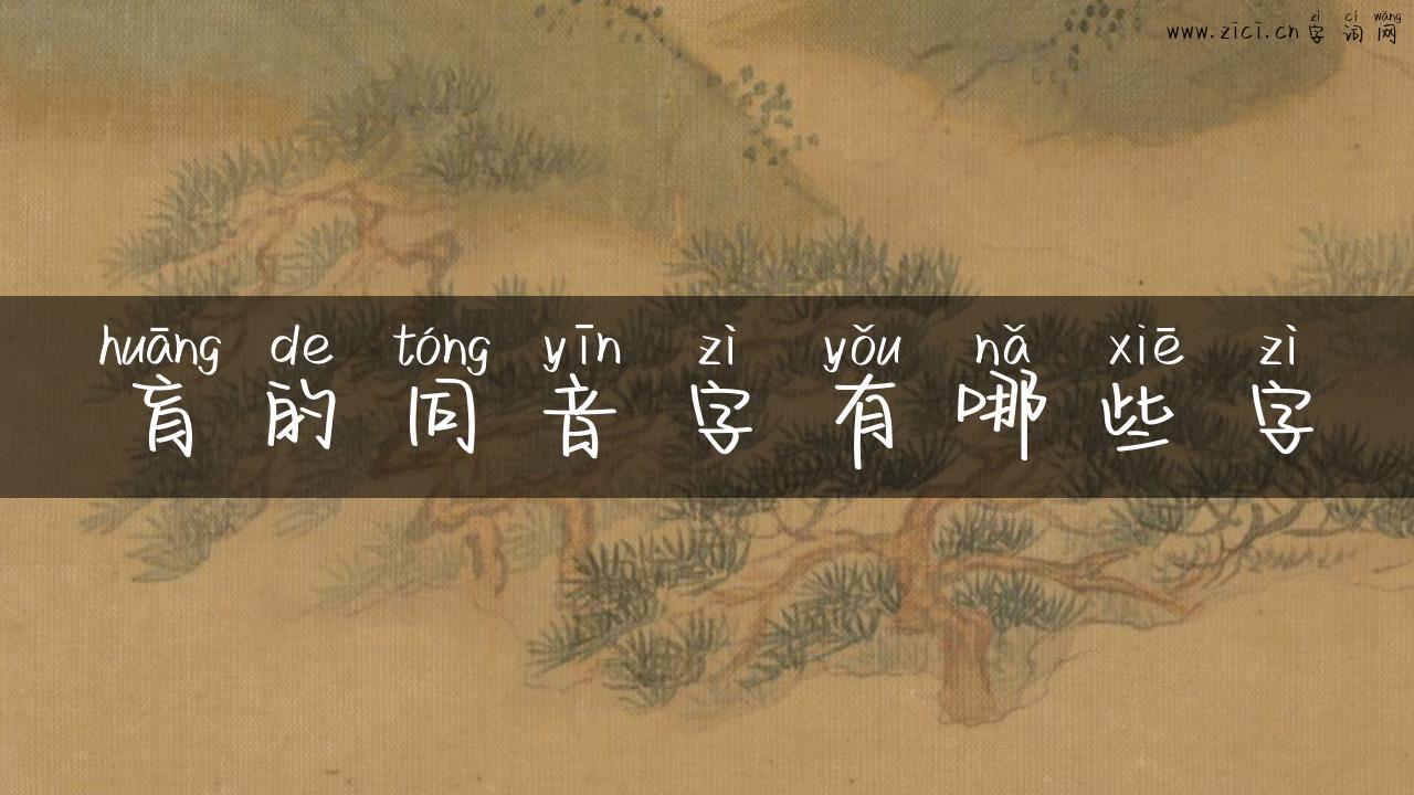 肓的同音字有哪些字