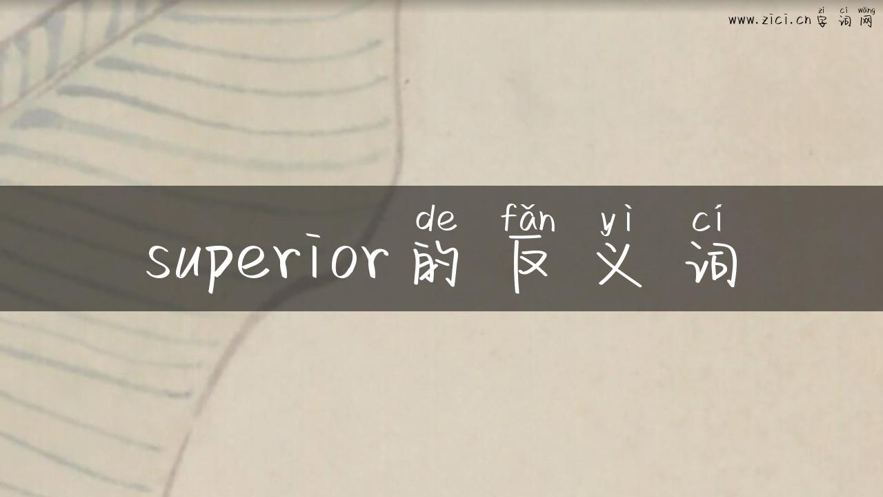 superior的反义词