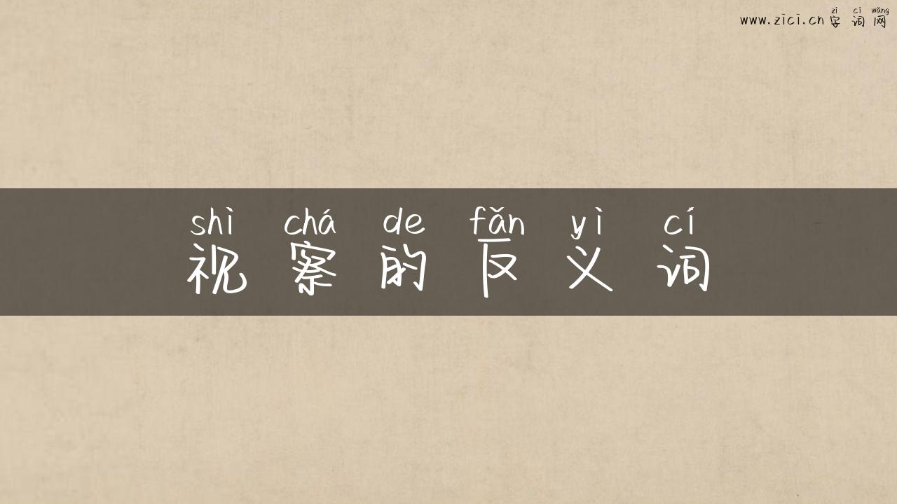 视察的反义词