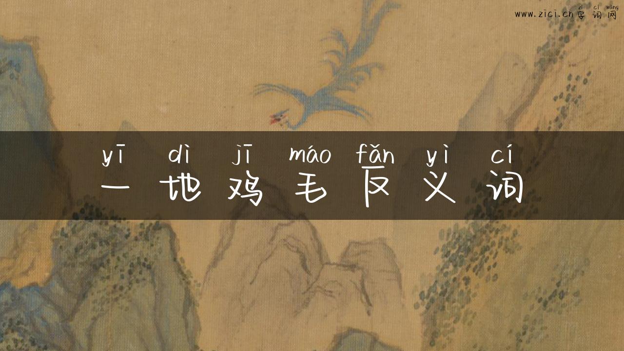 一地鸡毛反义词