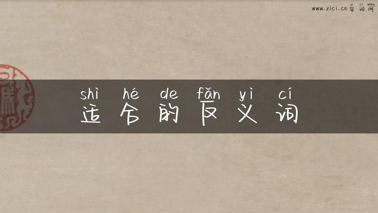 适合的反义词