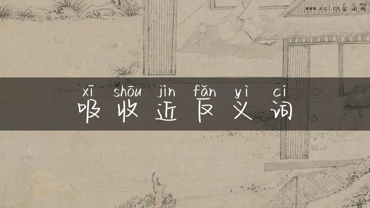 吸收近反义词