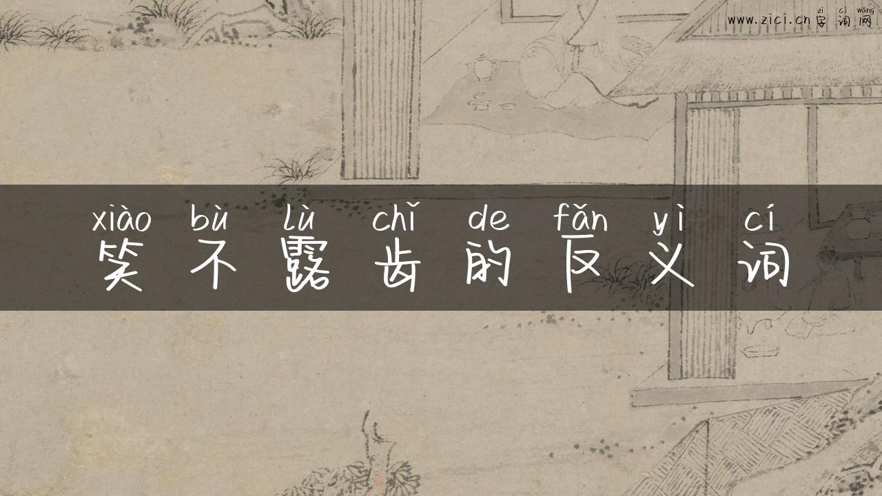 笑不露齿的反义词