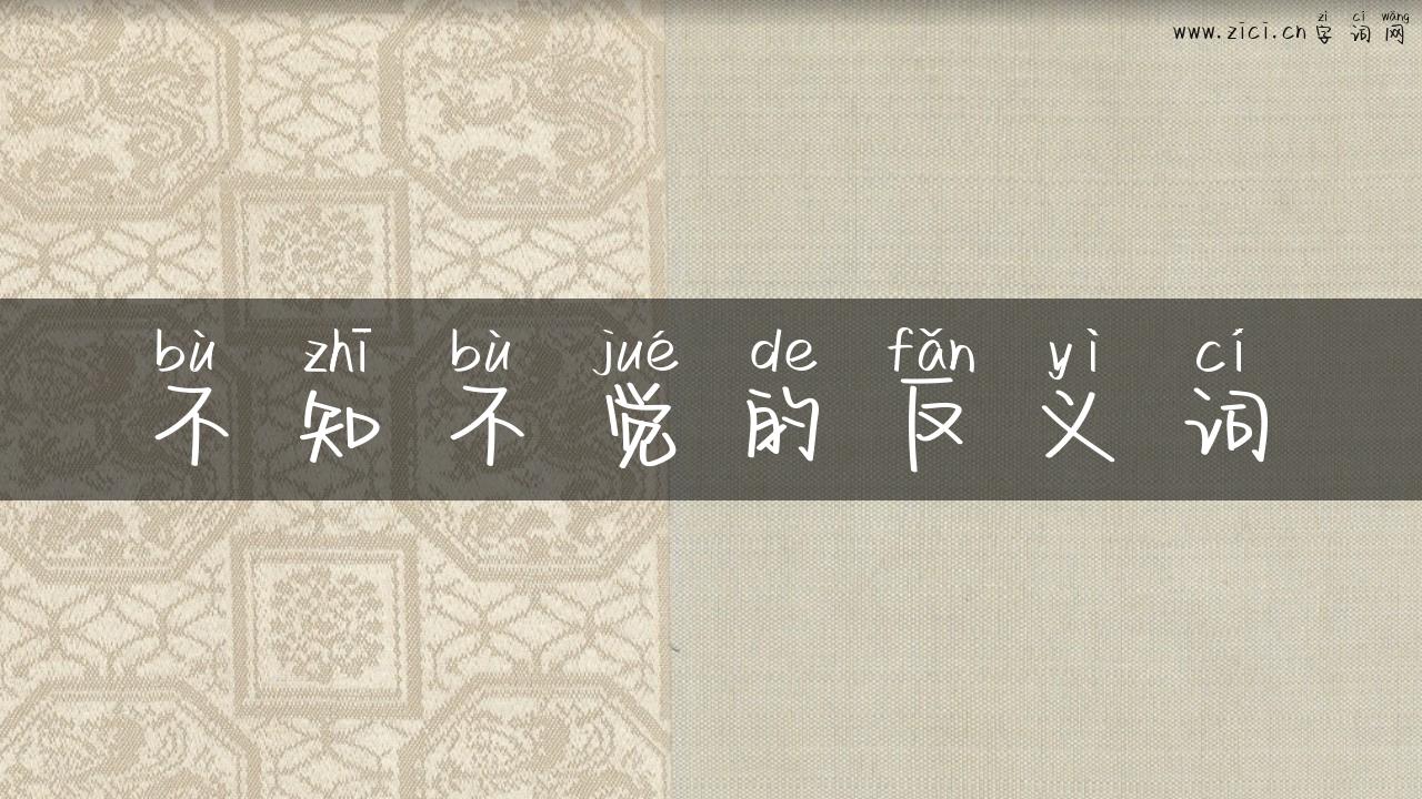 不知不觉的反义词