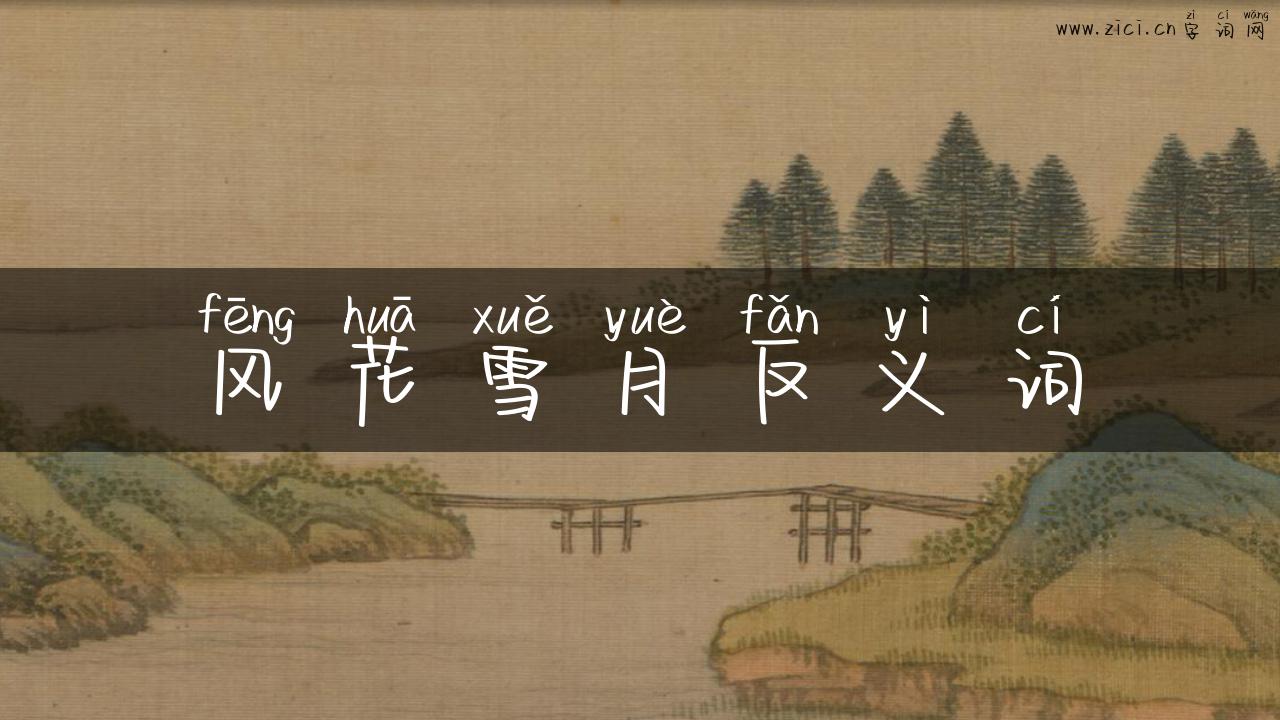 风花雪月反义词