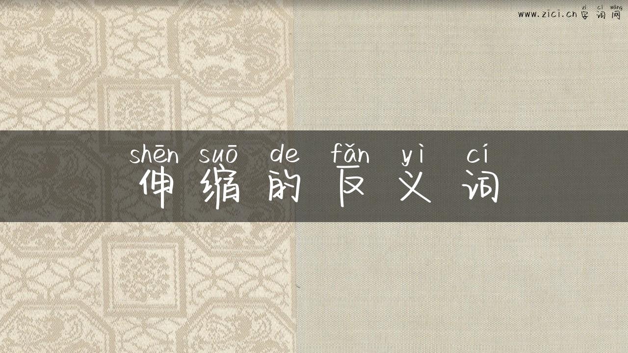 伸缩的反义词