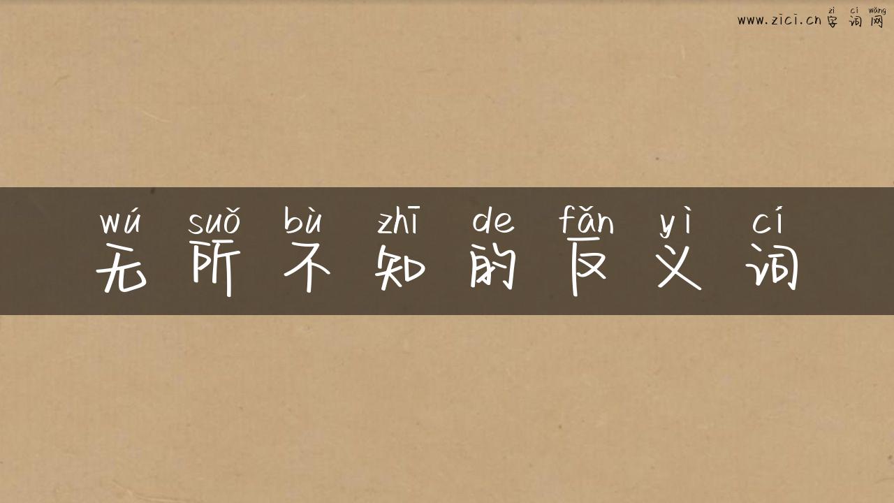 无所不知的反义词