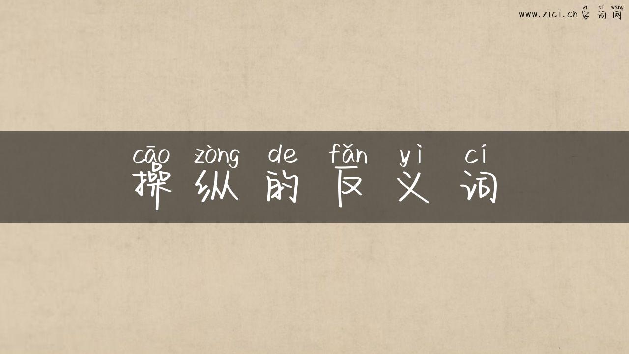操纵的反义词