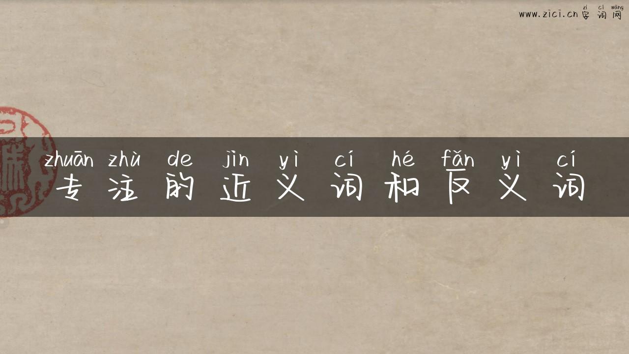 专注的近义词和反义词