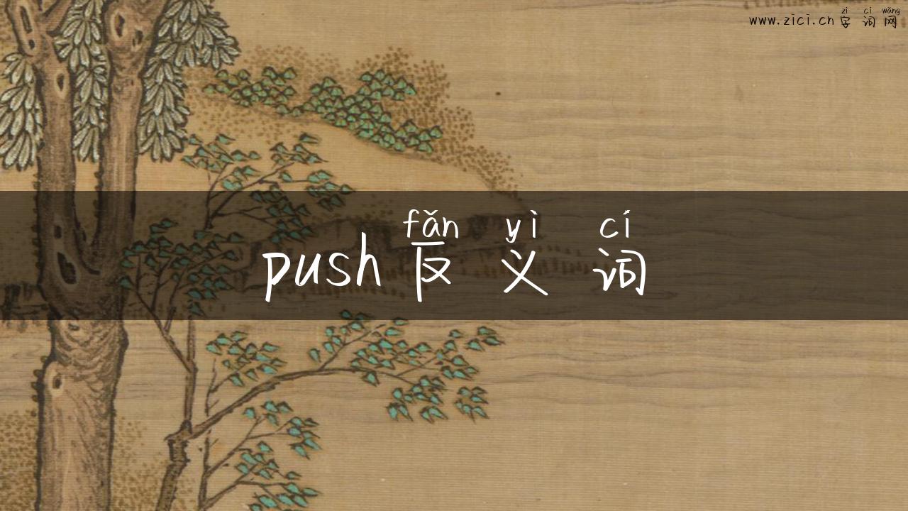 push反义词