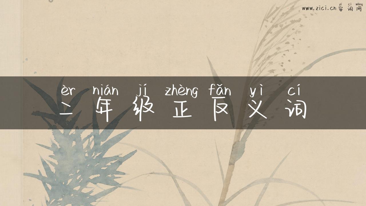 二年级正反义词