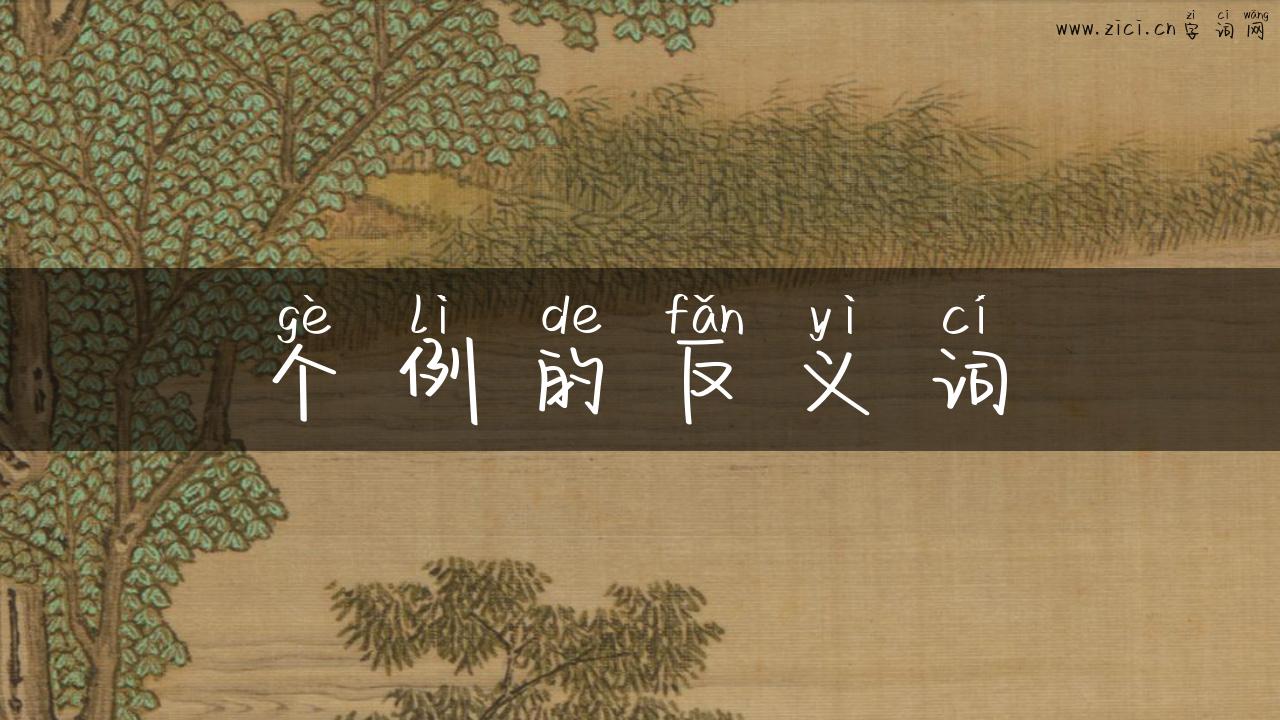 个例的反义词