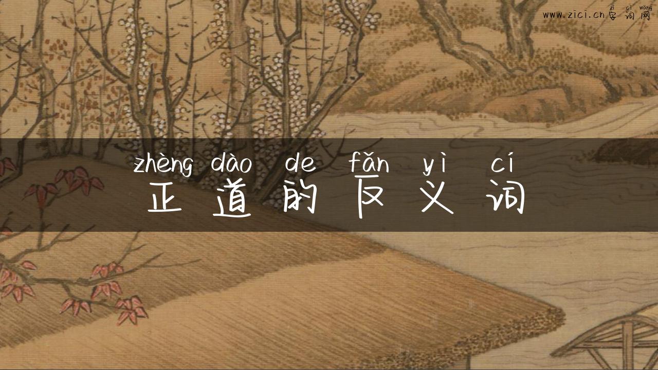 正道的反义词