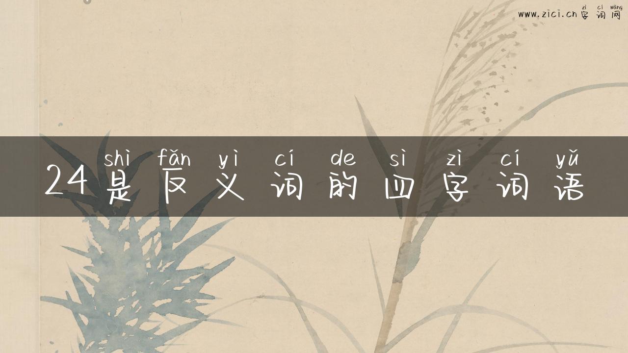 24是反义词的四字词语