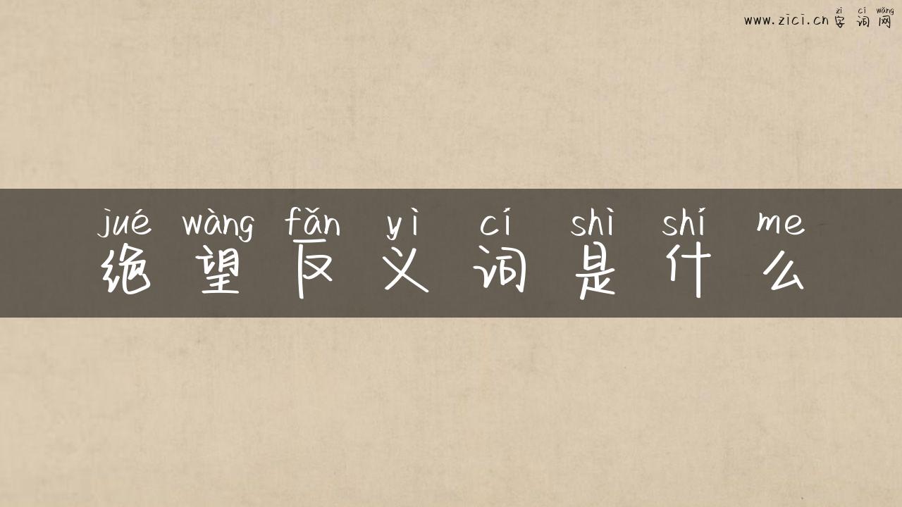 绝望反义词是什么
