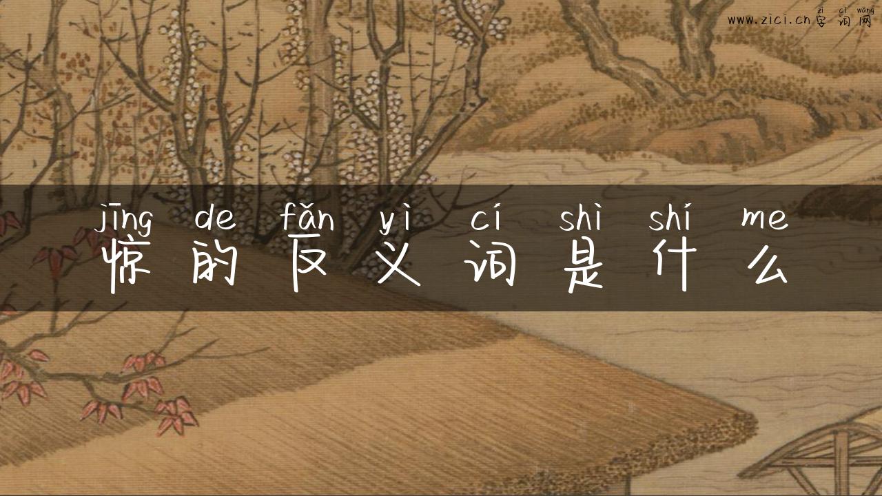 惊的反义词是什么