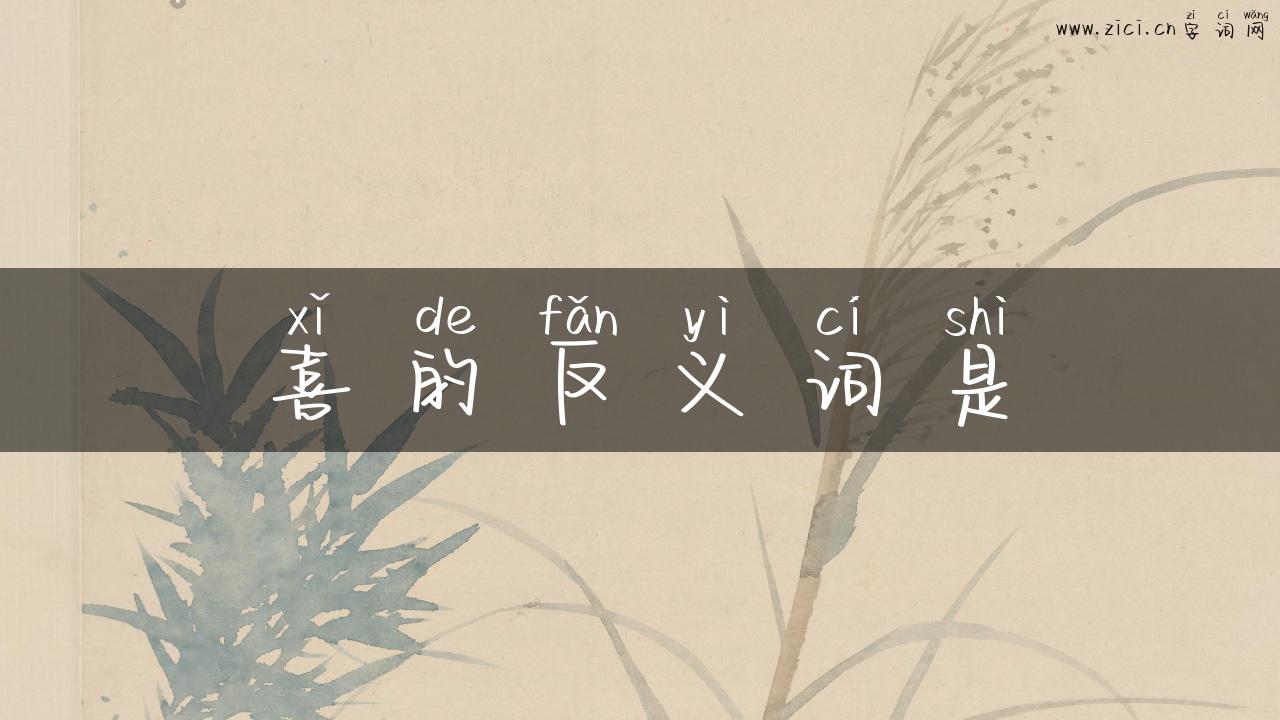 喜的反义词是