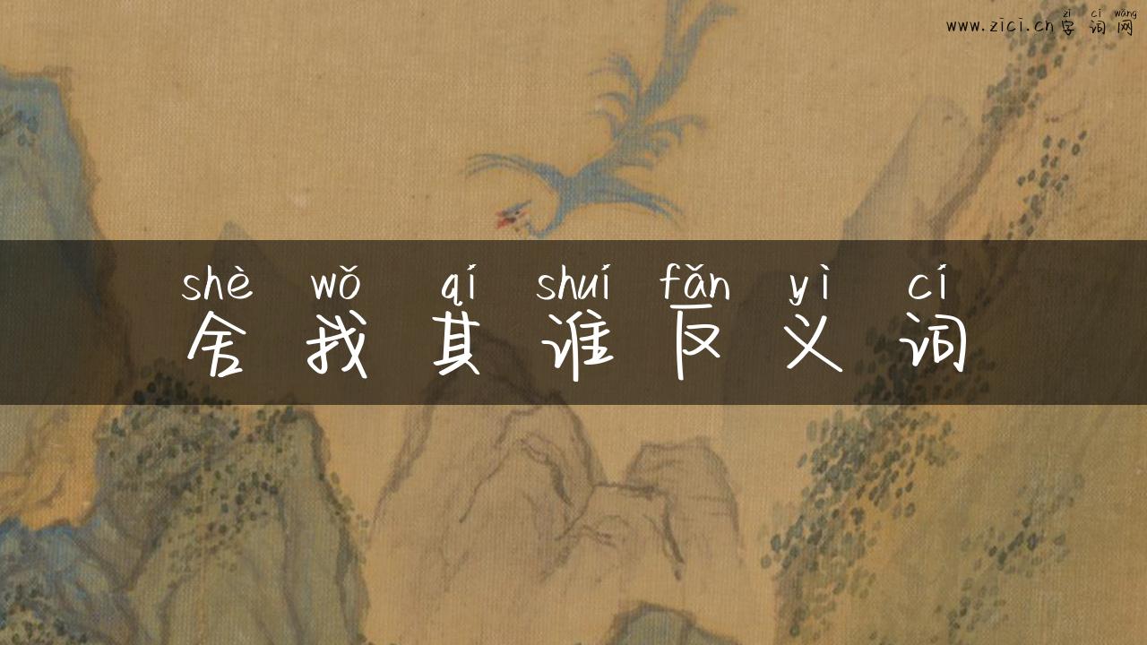 舍我其谁反义词