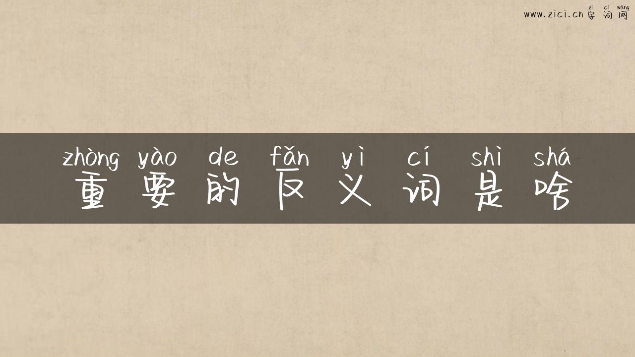 重要的反义词是啥