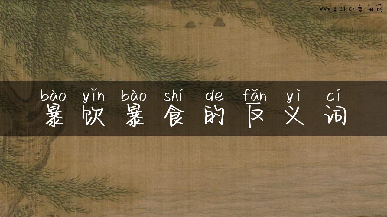 暴饮暴食的反义词