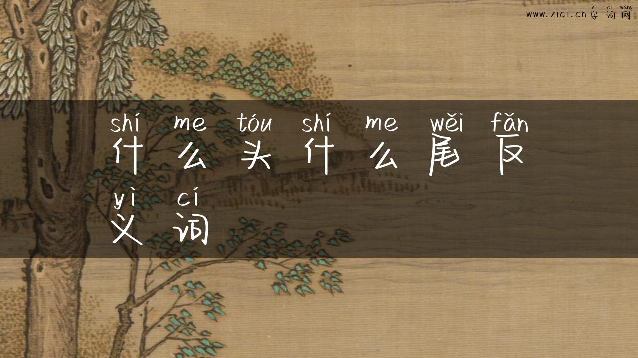 什么头什么尾反义词