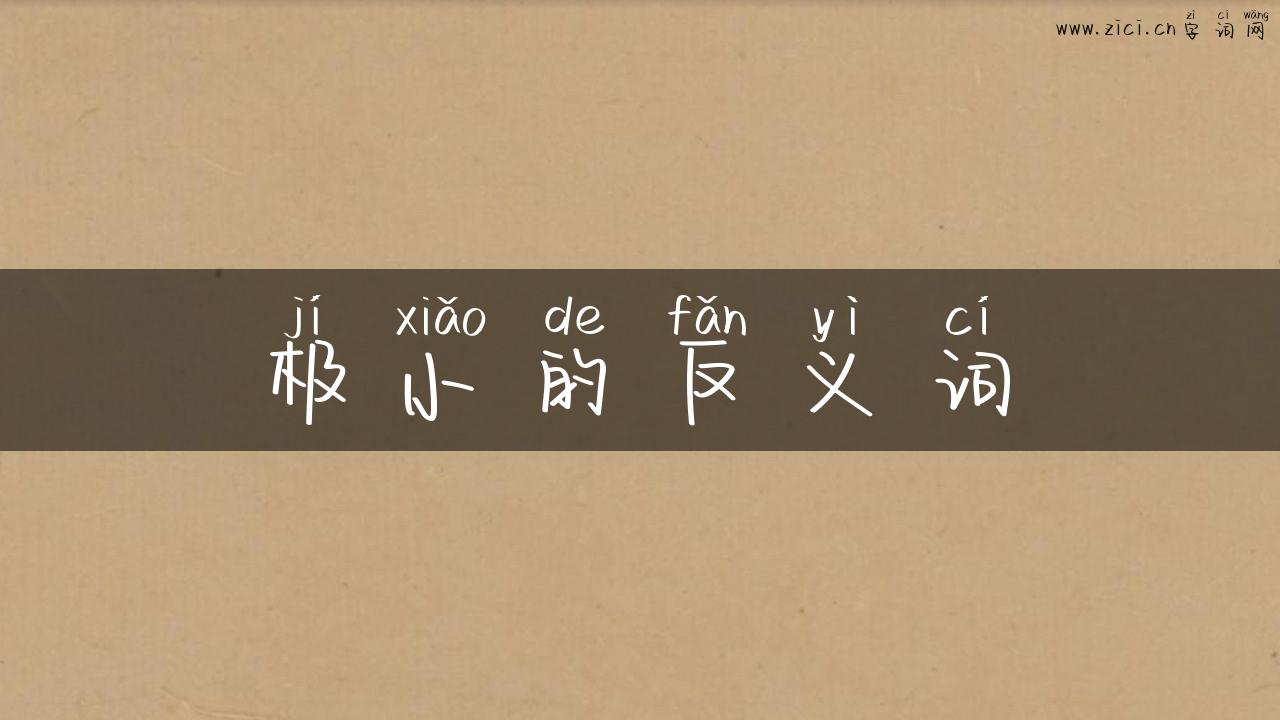 极小的反义词