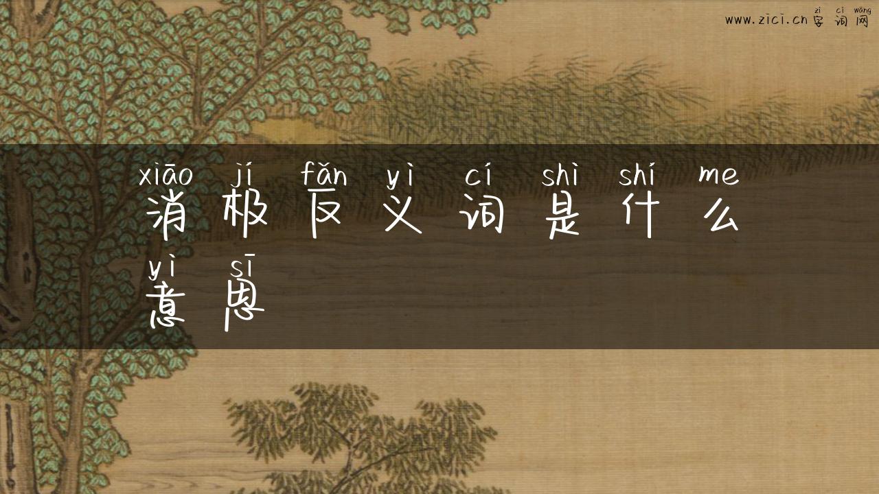 消极反义词是什么意思
