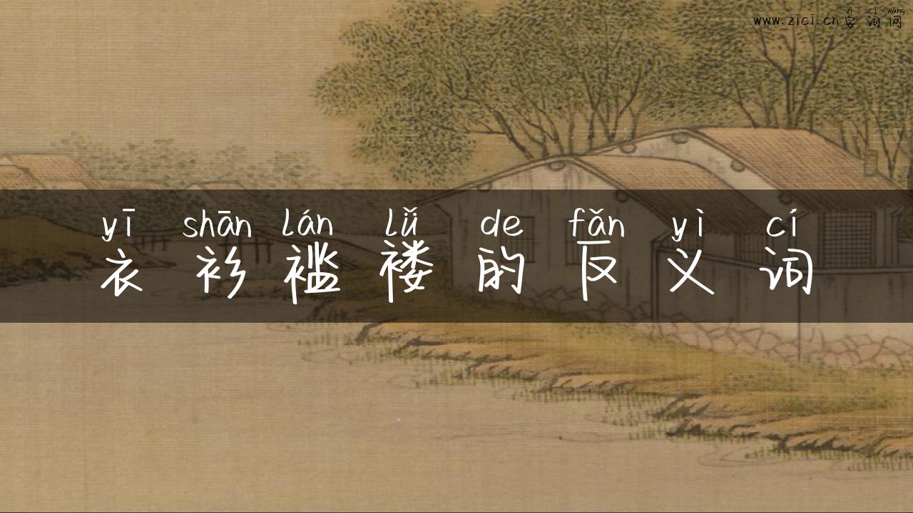 衣衫褴褛的反义词