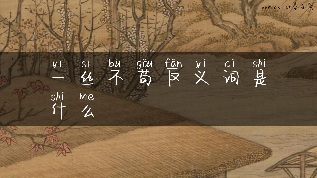 一丝不苟反义词是什么