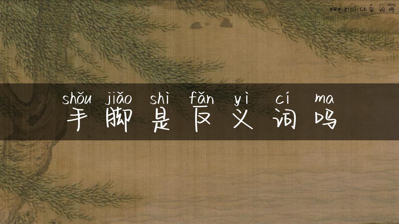 手脚是反义词吗