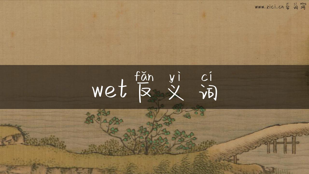 wet反义词