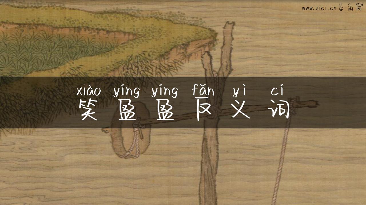 笑盈盈反义词